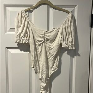 Elegant Cream Off-Shoulder Women's Top